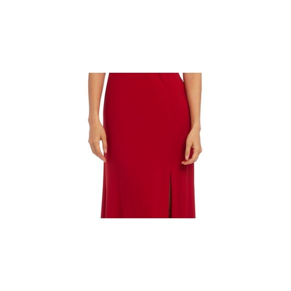 Nightway Women's Cold Shoulder Keyhole Gown Red Size 8 - Picture 3 of 3
